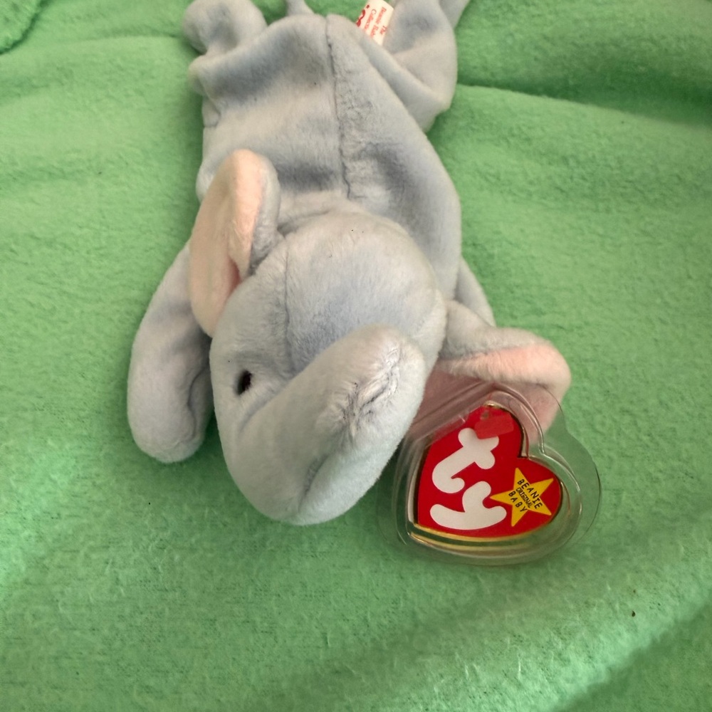 Ty Soft Blue Elephant Plush Toy